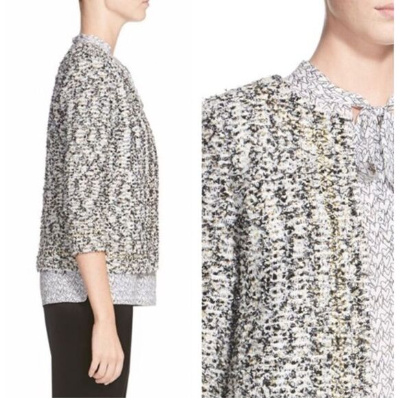 St. John Couture Amour Embellished Tweed Jacket Size 16 - Picture 5 of 12